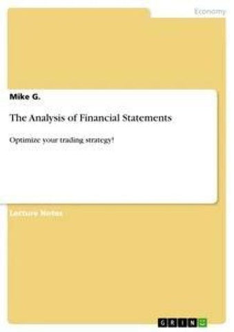 The Analysis of Financial Statements
