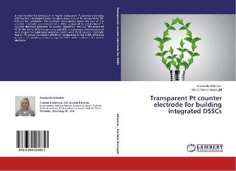 Transparent Pt counter electrode for building integrated DSSCs