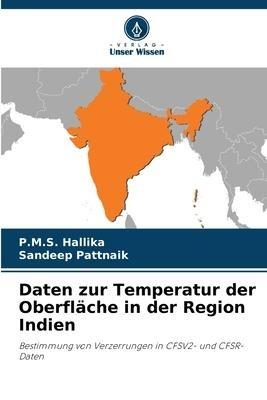 Daten zur Temperatur der Oberfläche in der Region Indien