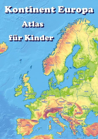 Kontinent Europa geographischer Atlas für Kinder
