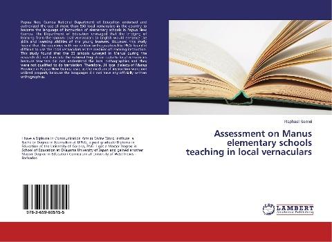 Assessment on Manus elementary schools teaching in local vernaculars