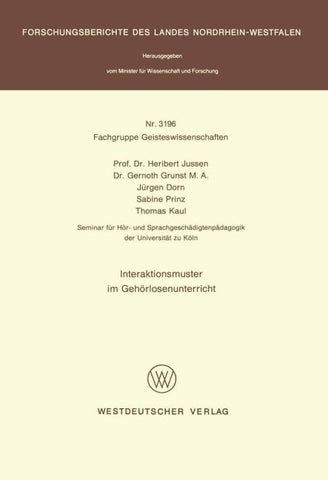 Interaktionsmuster im Gehörlosenunterricht