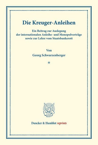 Die Kreuger-Anleihen.