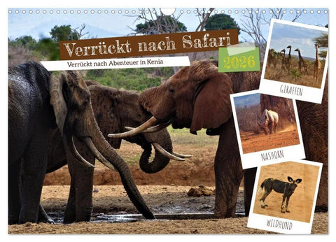 Verrückt nach Safari Verrückt nach Abenteuer in Kenia (Wandkalender 2026 DIN A3 quer), CALVENDO Monatskalender