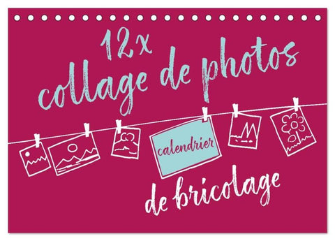 12 x collage de photos - calendrier de bricolage (Calendrier de bureau 2026 DIN A5 vertical), CALVENDO calendrier mensuel
