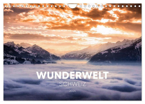 Wunderwelt Schweiz (Wandkalender 2026 DIN A4 quer), CALVENDO Monatskalender