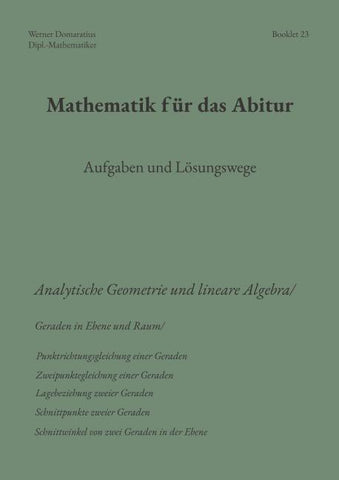 Mathematik für das Abitur