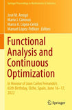 Functional Analysis and Continuous Optimization