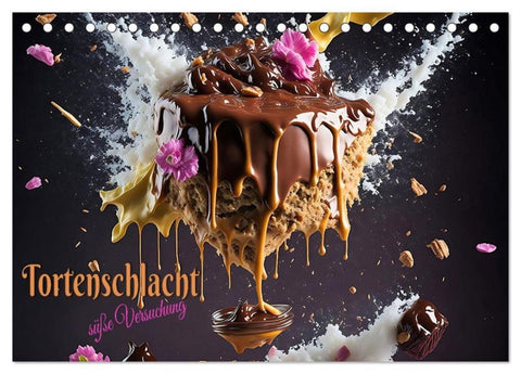 Tortenschlacht - süße Versuchung (Tischkalender 2026 DIN A5 quer), CALVENDO Monatskalender