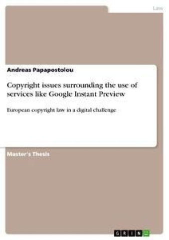 Copyright issues surrounding the use of services like Google Instant Preview
