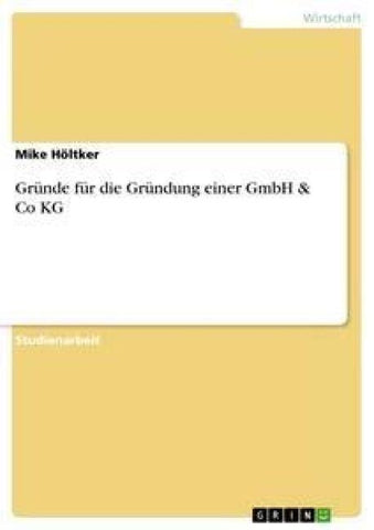 Gründe für die Gründung einer GmbH & Co KG
