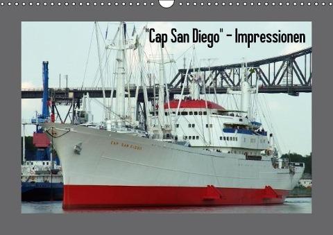 "Cap San Diego" - Impressionen (Wandkalender immerwährend DIN A3 quer)