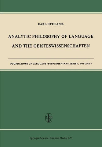 Analytic Philosophy of Language and the Geisteswissenschaften