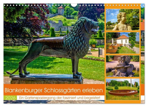 Blankenburger Schlossgärten erleben (Wandkalender 2026 DIN A3 quer), CALVENDO Monatskalender