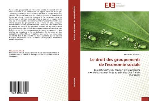 Le droit des groupements de l'économie sociale