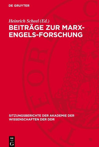 Beiträge zur Marx-Engels-Forschung