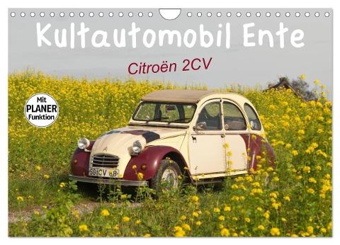 Kultautomobil Ente Citroën 2CV (Wandkalender 2024 DIN A4 quer), CALVENDO Monatskalender
