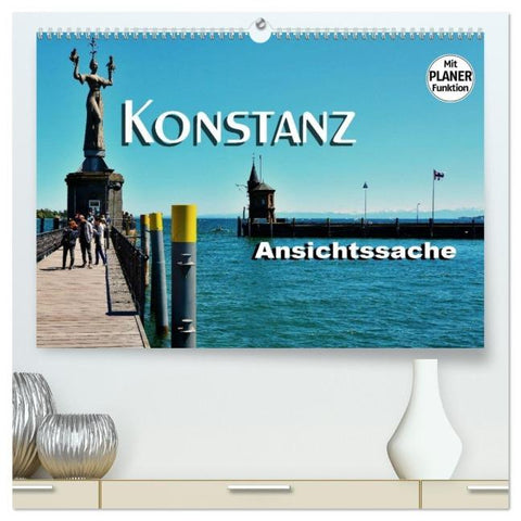 Konstanz - Ansichtssache (hochwertiger Premium Wandkalender 2026 DIN A2 quer), Kunstdruck in Hochglanz