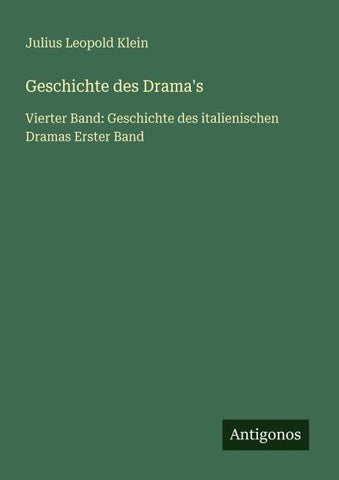 Geschichte des Drama's