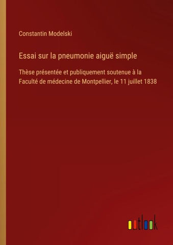 Essai sur la pneumonie aiguë simple