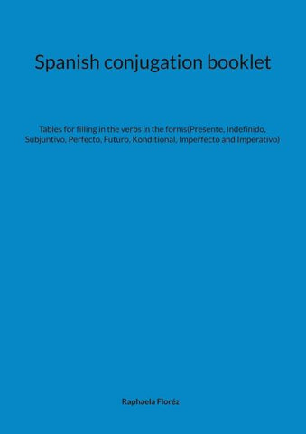 Spanish conjugation booklet