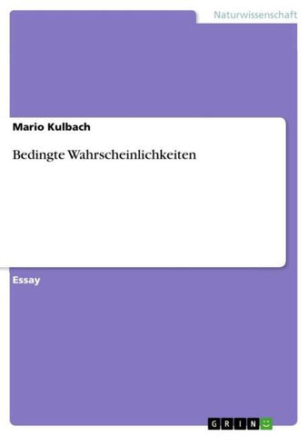 Bedingte Wahrscheinlichkeiten