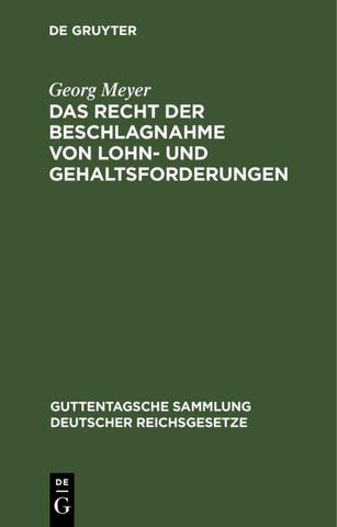 Das Recht der Beschlagnahme von Lohn- und Gehaltsforderungen
