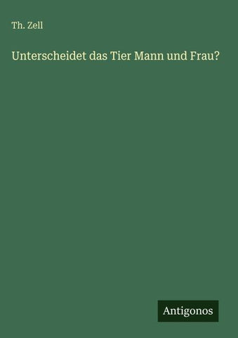 Unterscheidet das Tier Mann und Frau?