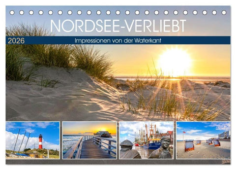 NORDSEE-VERLIEBT (Tischkalender 2026 DIN A5 quer), CALVENDO Monatskalender