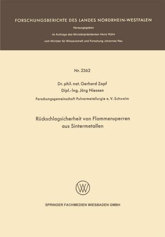 Rückschlagsicherheit von Flammensperren aus Sintermetallen