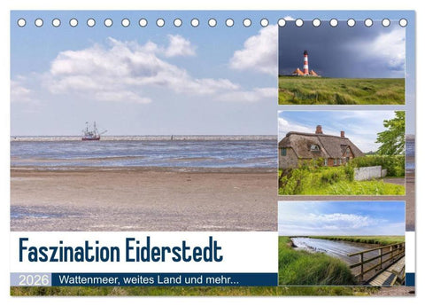 Faszination Eiderstedt (Tischkalender 2026 DIN A5 quer), CALVENDO Monatskalender
