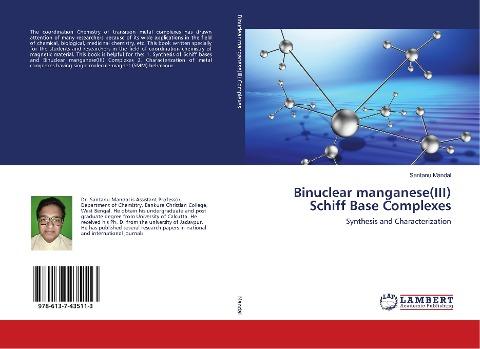 Binuclear manganese(III) Schiff Base Complexes