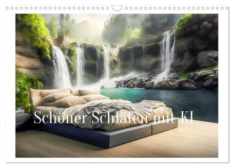 Schöner Schlafen mit KI (Wandkalender 2026 DIN A3 quer), CALVENDO Monatskalender