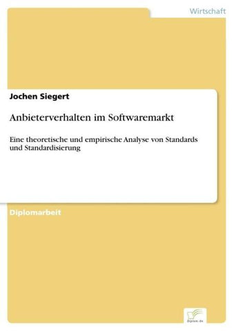 Anbieterverhalten im Softwaremarkt