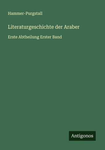 Literaturgeschichte der Araber
