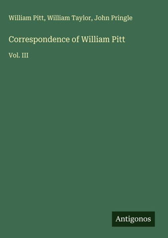 Correspondence of William Pitt