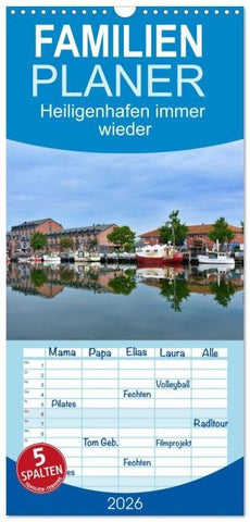 Familienplaner 2026 - Heiligenhafen immer wieder mit 5 Spalten (Wandkalender, 21 x 45 cm) CALVENDO