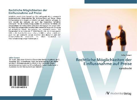 Rechtliche Möglichkeiten der Einflussnahme auf Preise