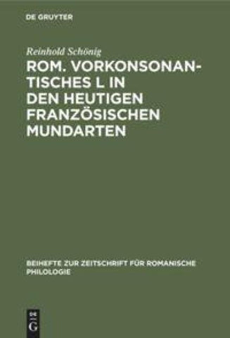 Rom. vorkonsonantisches L in den heutigen französischen Mundarten