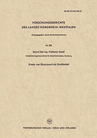 Ersatz von Quarzsand als Strahlmittel