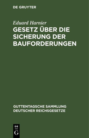 Gesetz über die Sicherung der Bauforderungen