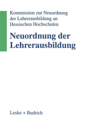 Neuordnung der Lehrerausbildung