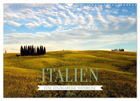 Italien, eine einzigartige Fotoreise (Wandkalender 2026 DIN A3 quer), CALVENDO Monatskalender