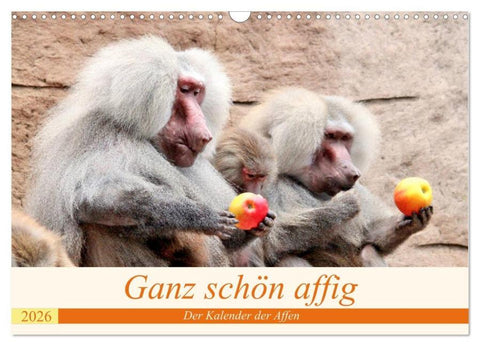 Ganz schön affig - Der Kalender der Affen (Wandkalender 2026 DIN A3 quer), CALVENDO Monatskalender
