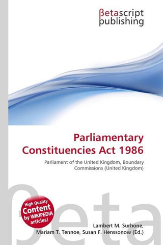 Parliamentary Constituencies Act 1986