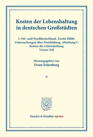 Kosten der Lebenshaltung in deutschen Großstädten.