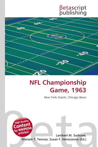 NFL Championship Game, 1963