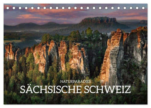 Naturparadies Sächsische Schweiz (Tischkalender 2026 DIN A5 quer), CALVENDO Monatskalender