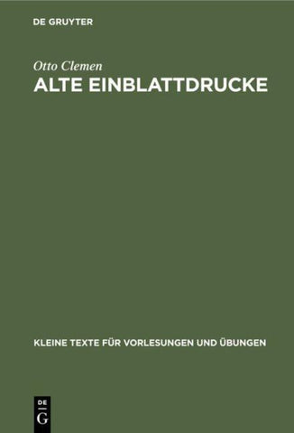 Alte Einblattdrucke