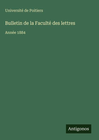 Bulletin de la Faculté des lettres
